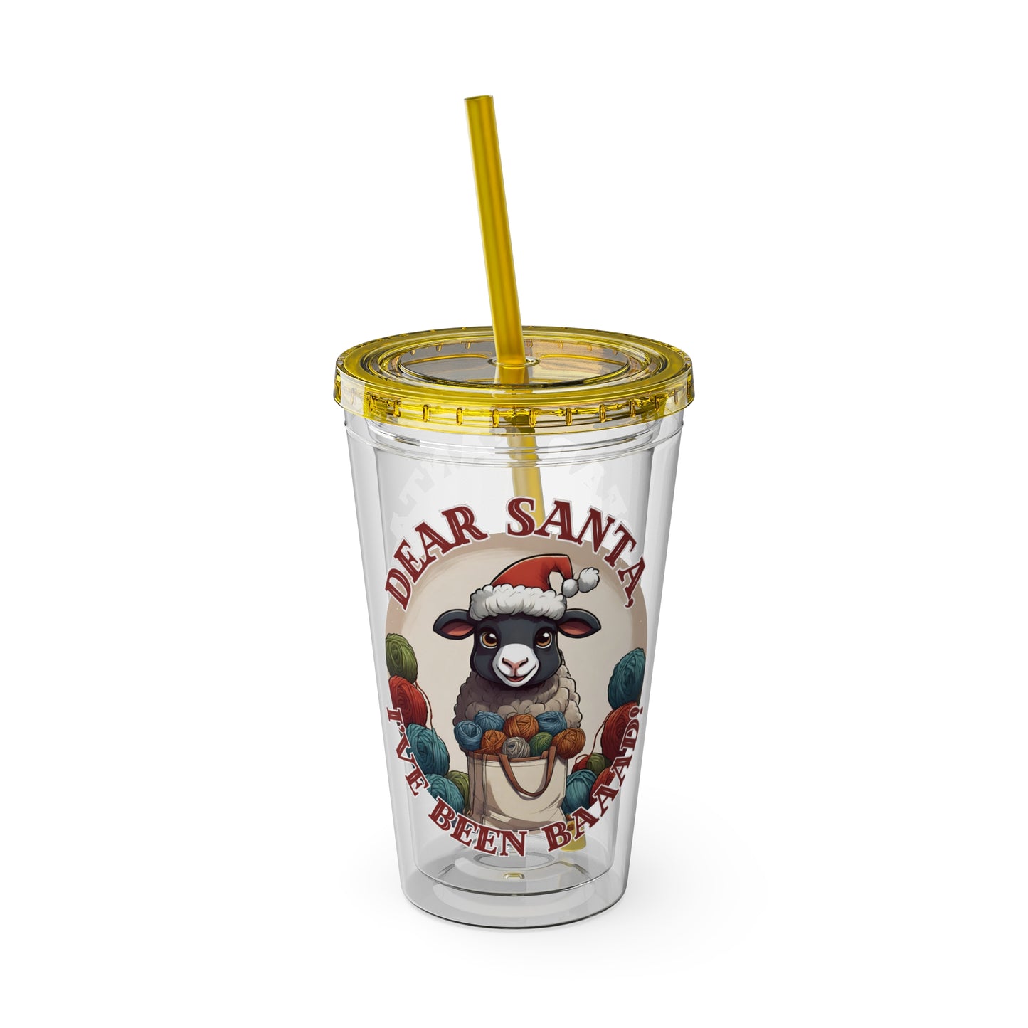 Baaad Tumbler with Straw, 16oz