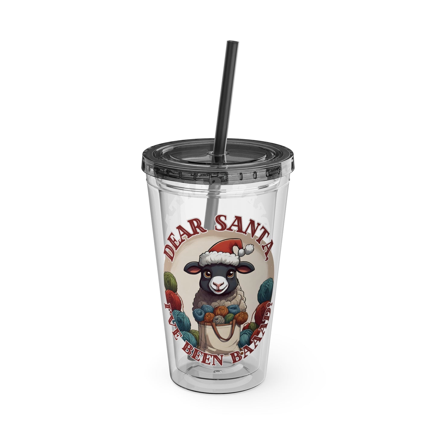 Baaad Tumbler with Straw, 16oz