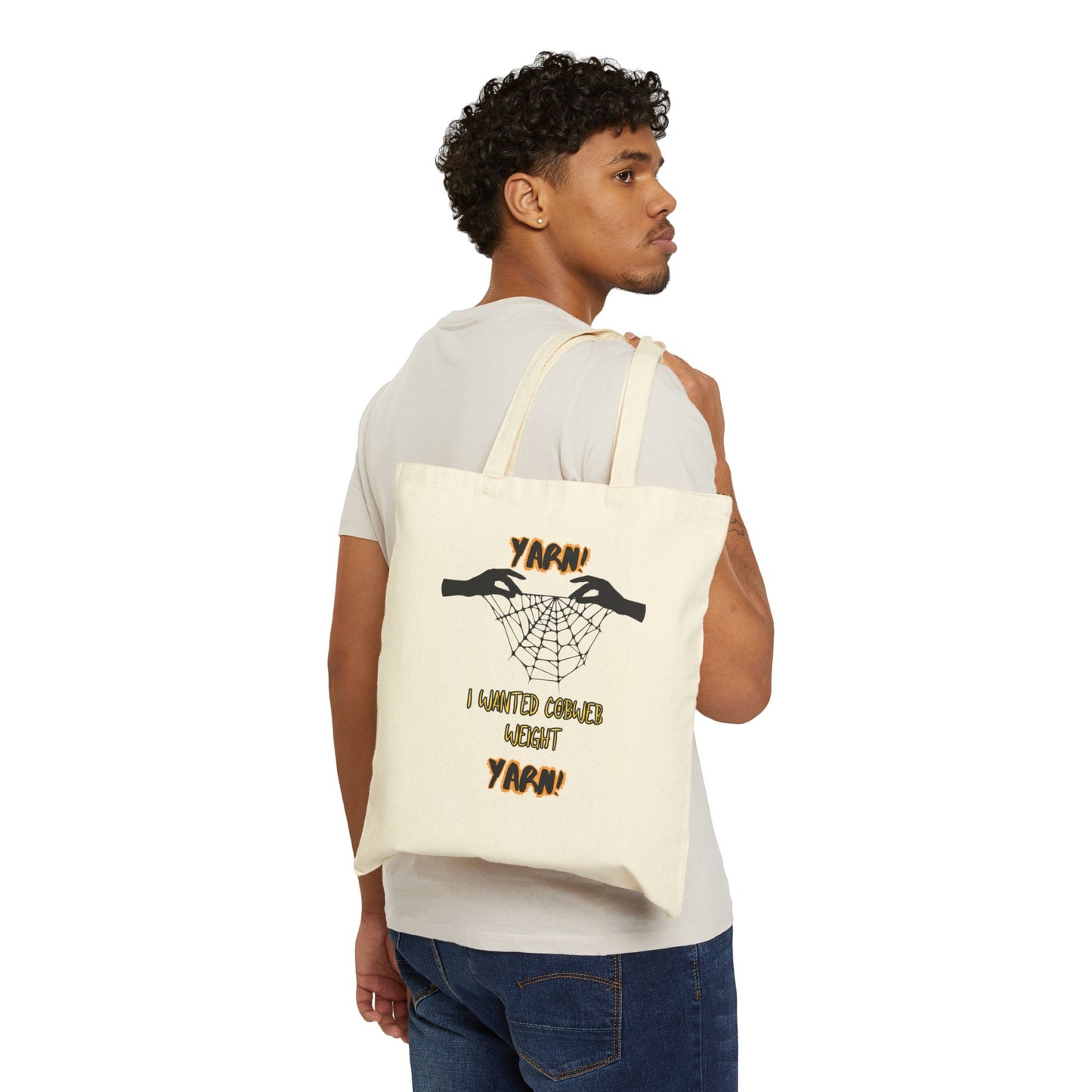 Cobweb Yarn Cotton Canvas Tote Bag