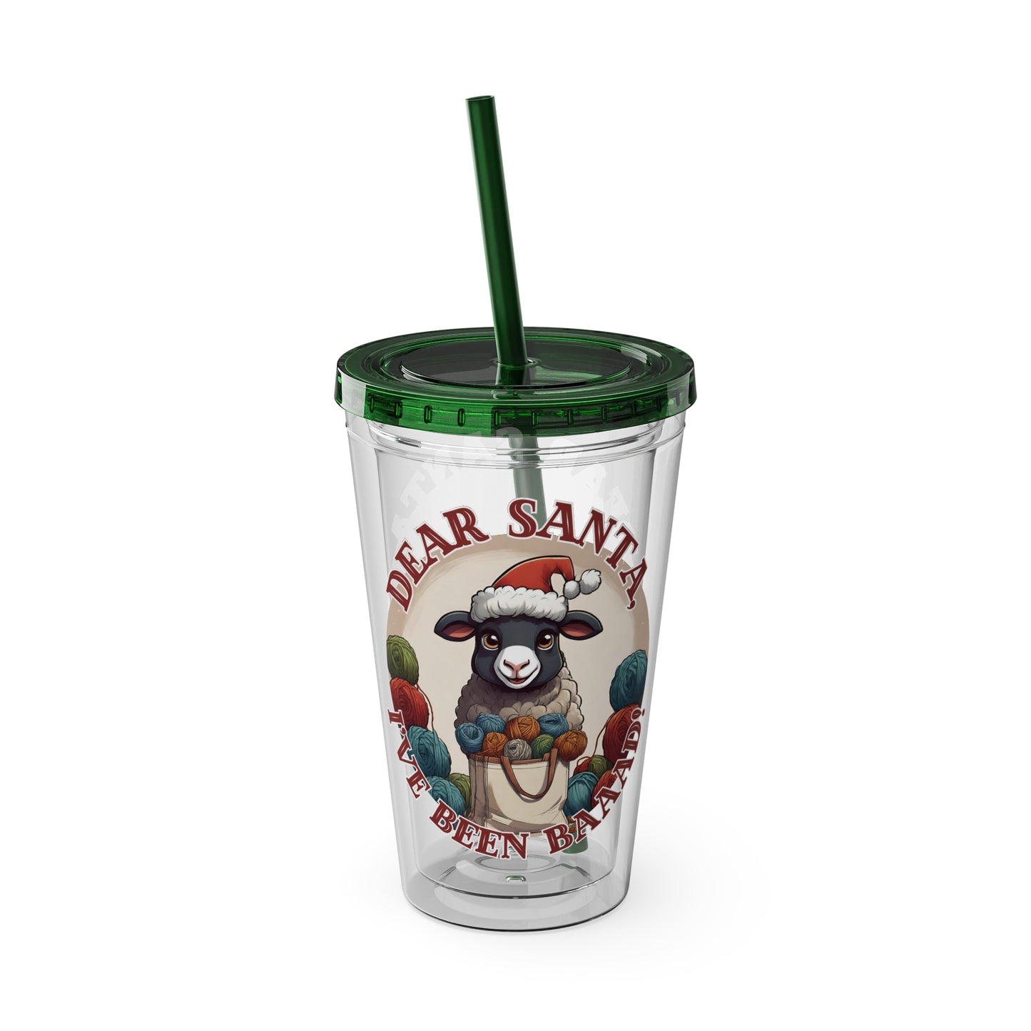 Baaad Tumbler with Straw, 16oz