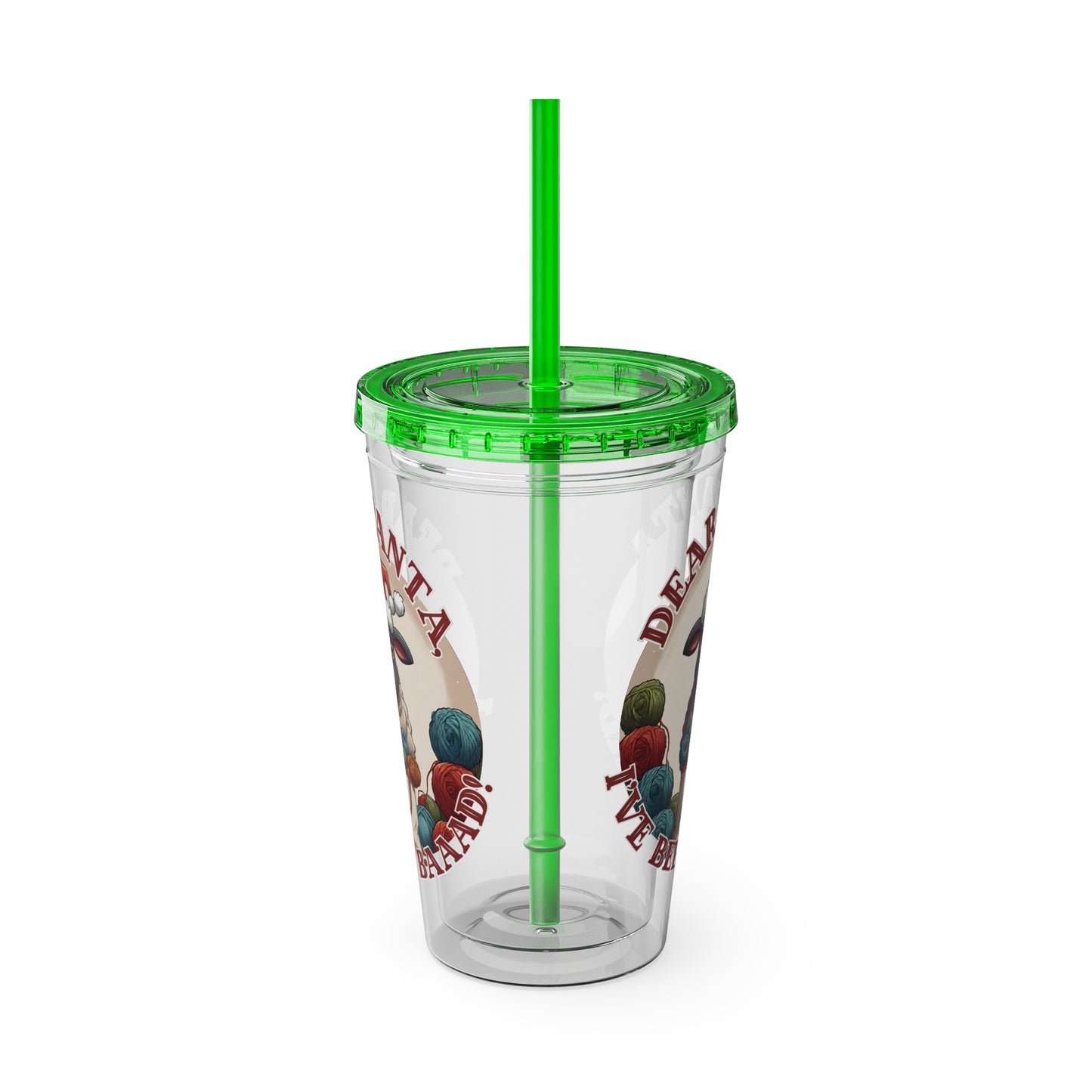 Baaad Tumbler with Straw, 16oz