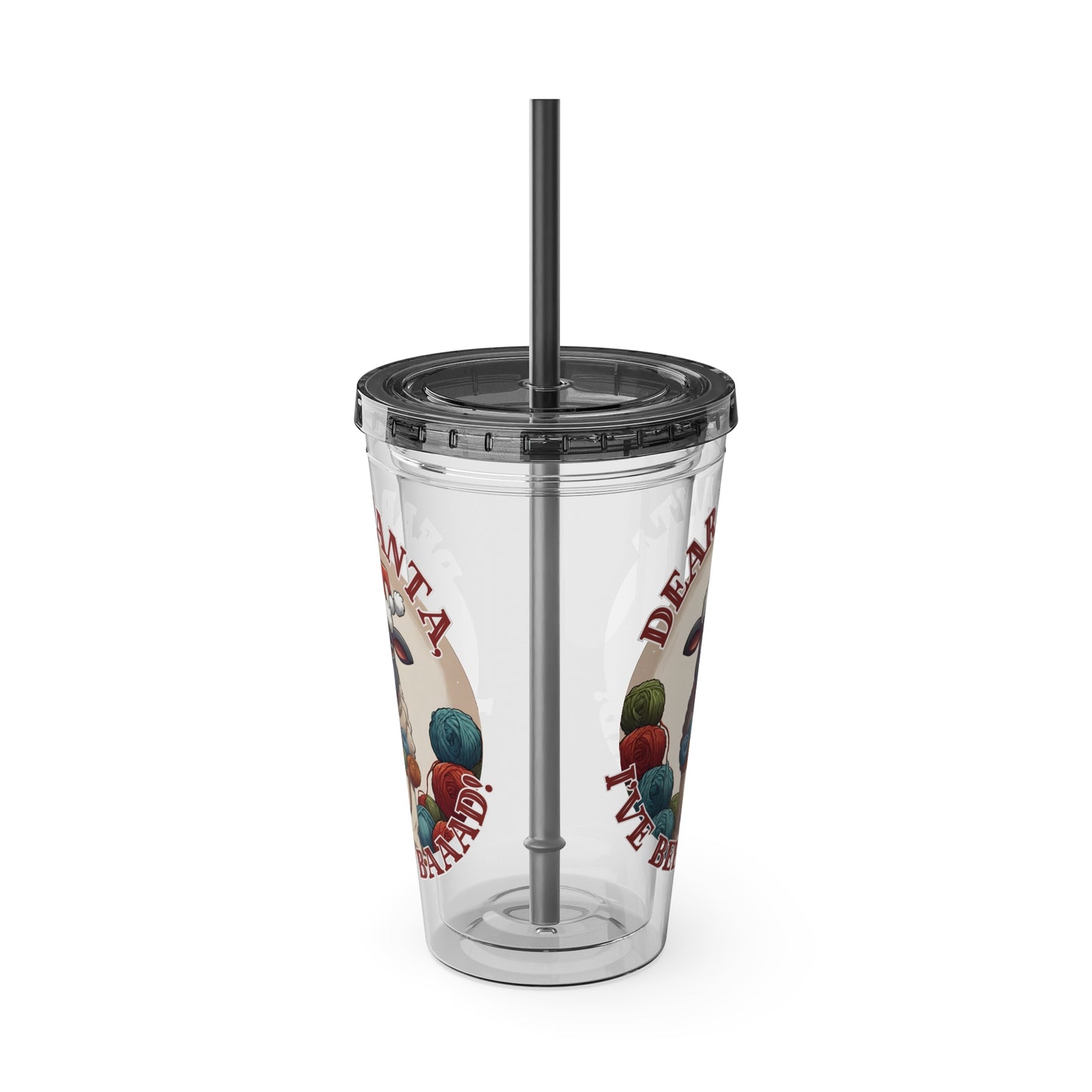 Baaad Tumbler with Straw, 16oz