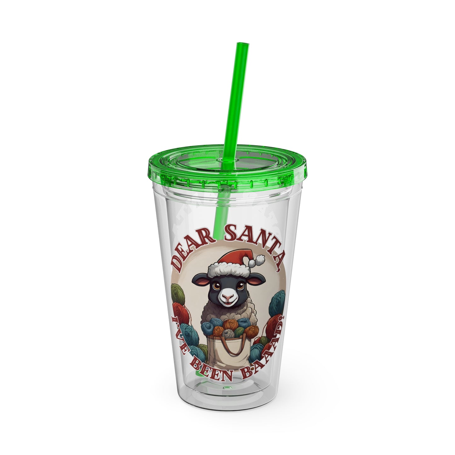 Baaad Tumbler with Straw, 16oz