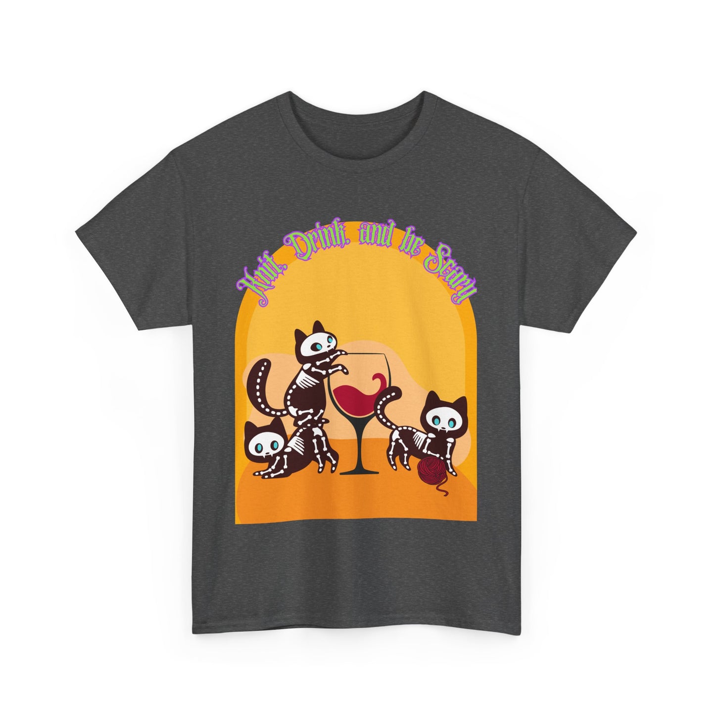 Knit Drink and Be Scary Unisex T Shirt