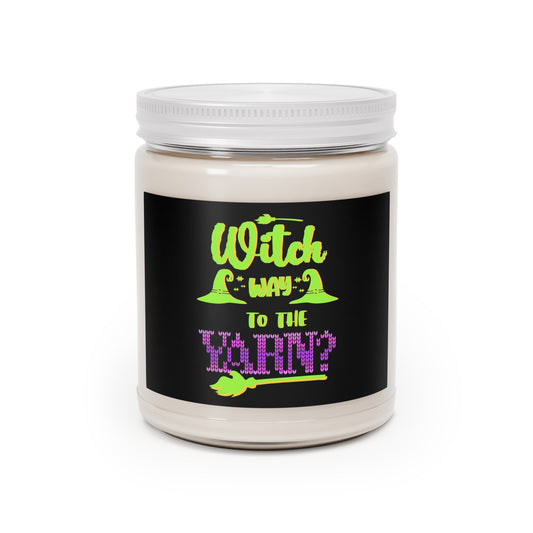 Witch way to the Yarn Scented Soy Candles with White Lid, 9oz