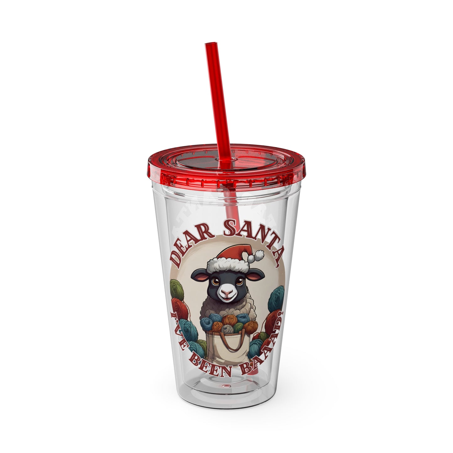 Baaad Tumbler with Straw, 16oz
