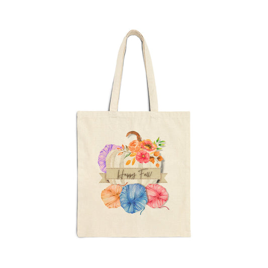 Cozy Autumn Canvas Tote