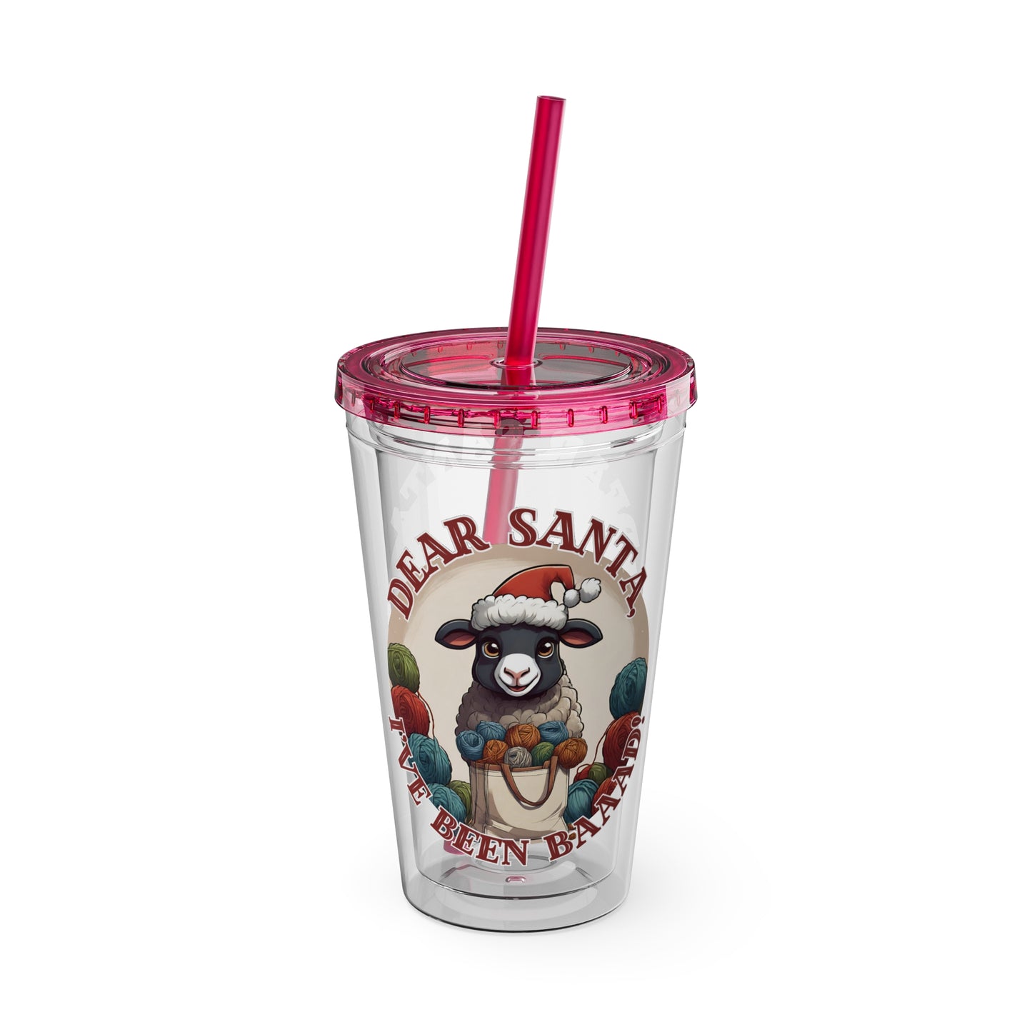 Baaad Tumbler with Straw, 16oz