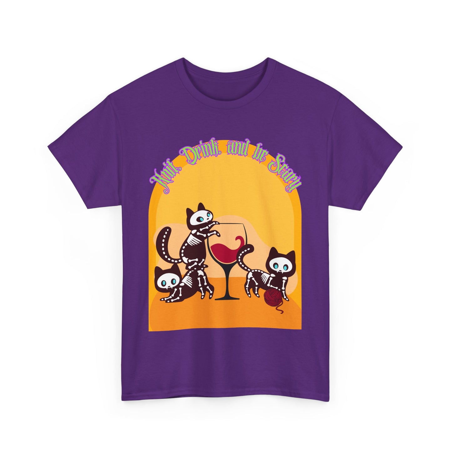 Knit Drink and Be Scary Unisex T Shirt