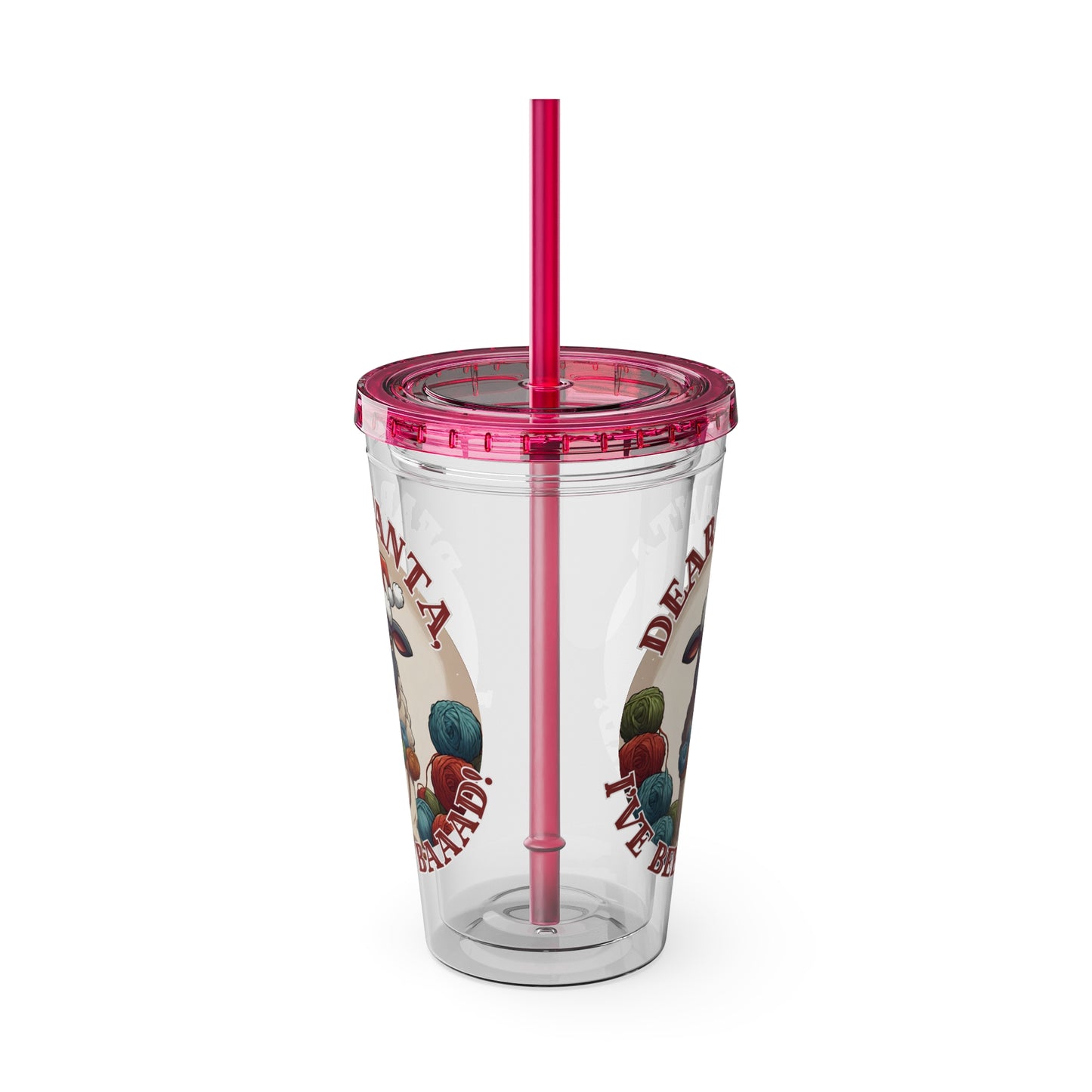Baaad Tumbler with Straw, 16oz