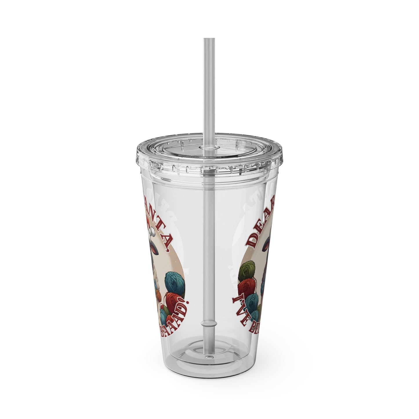 Baaad Tumbler with Straw, 16oz