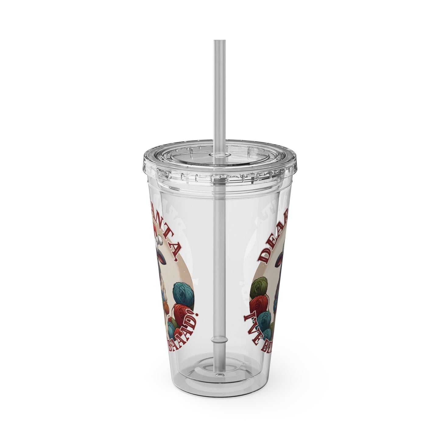 Baaad Tumbler with Straw, 16oz
