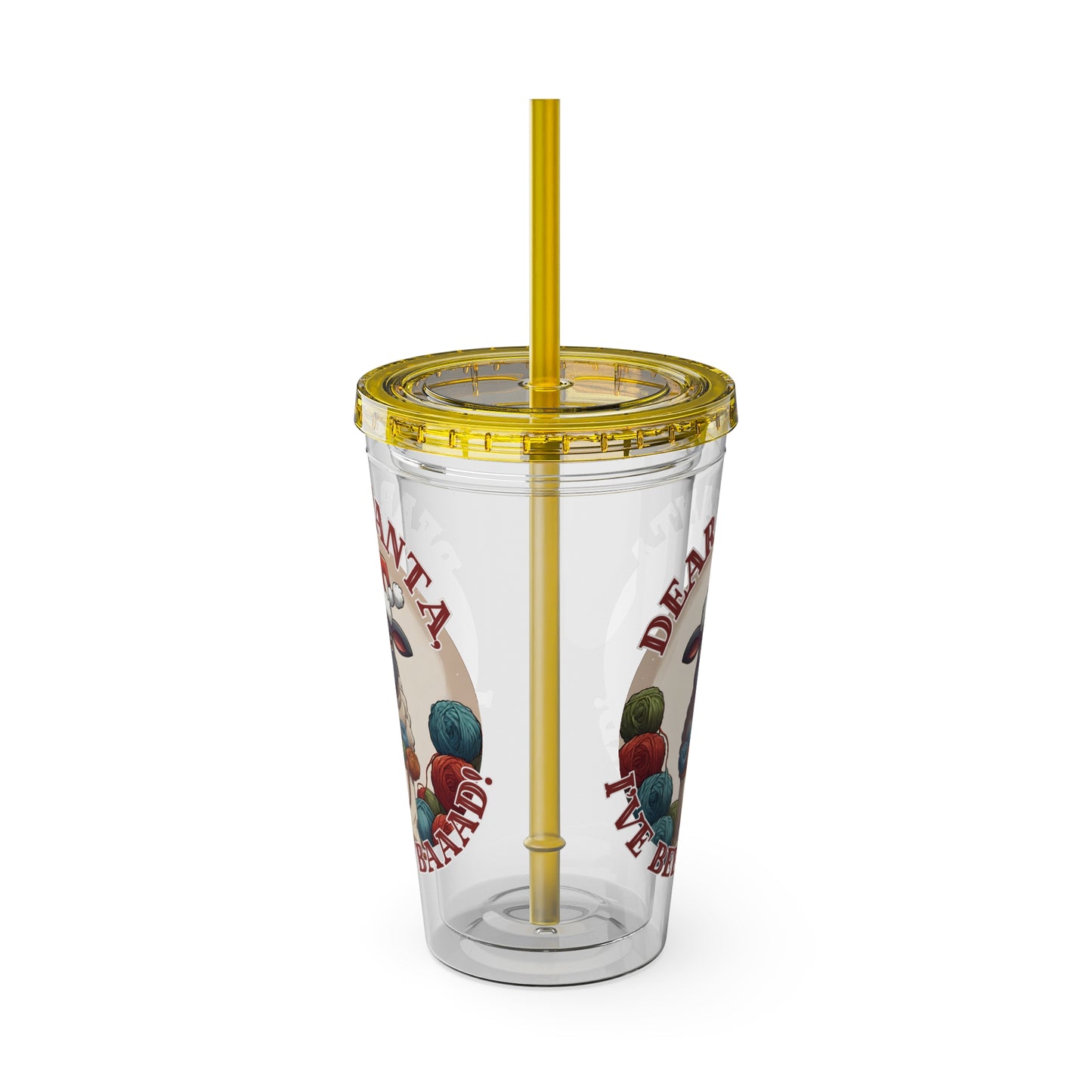 Baaad Tumbler with Straw, 16oz
