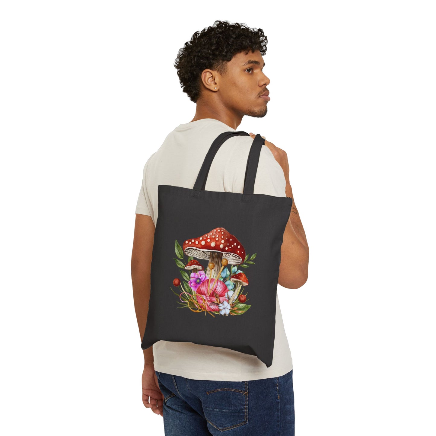 Cottage Core Cotton Canvas Tote Bag