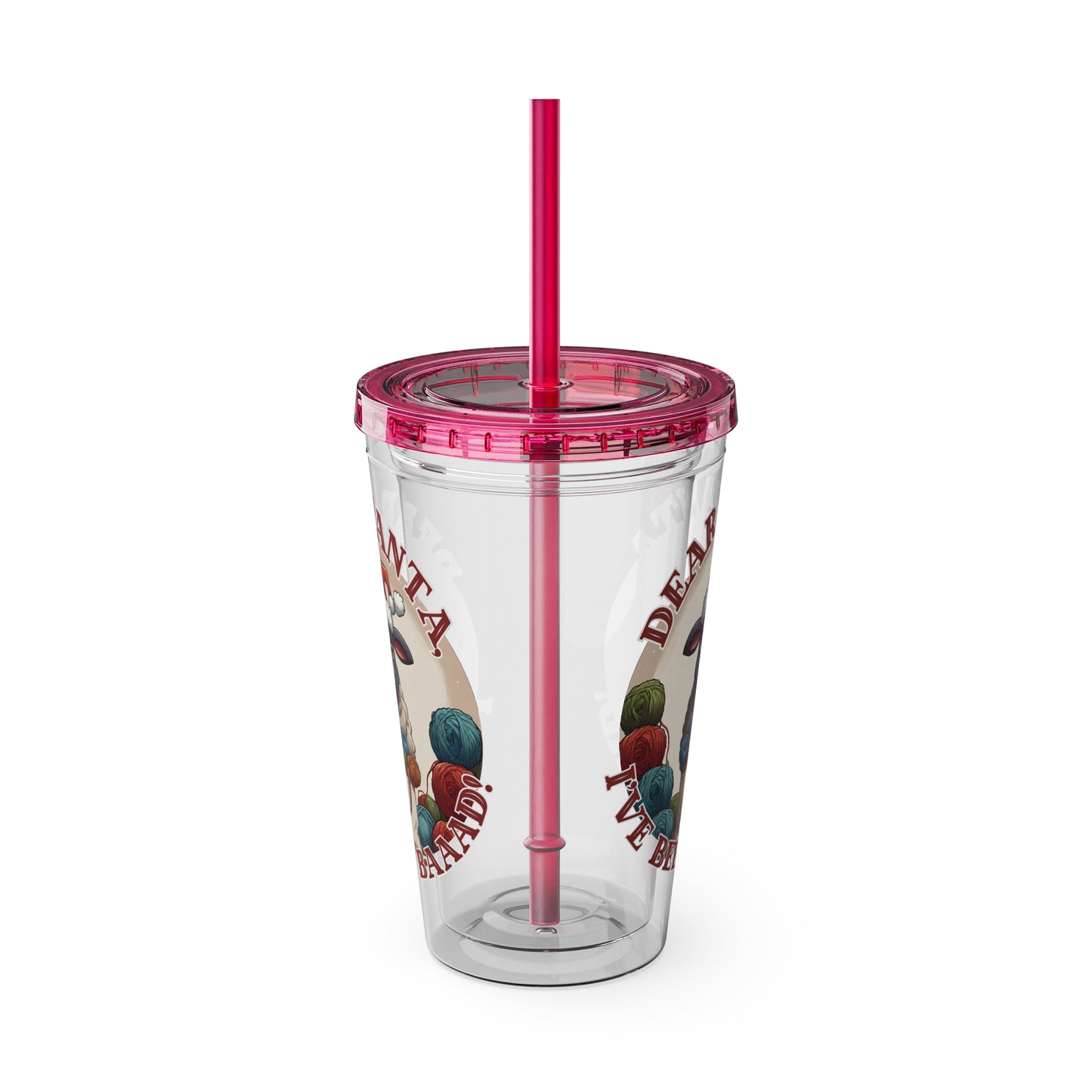 Baaad Tumbler with Straw, 16oz