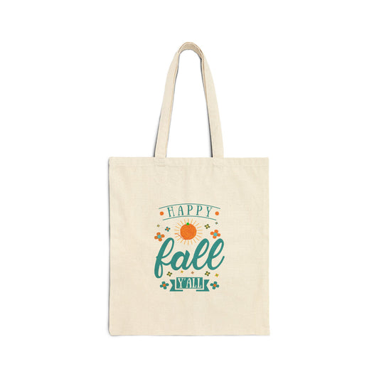 Happy Fall Cotton Canvas Tote Bag