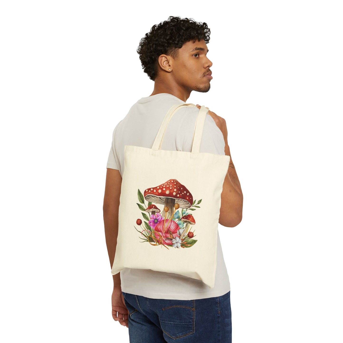 Cottage Core Cotton Canvas Tote Bag