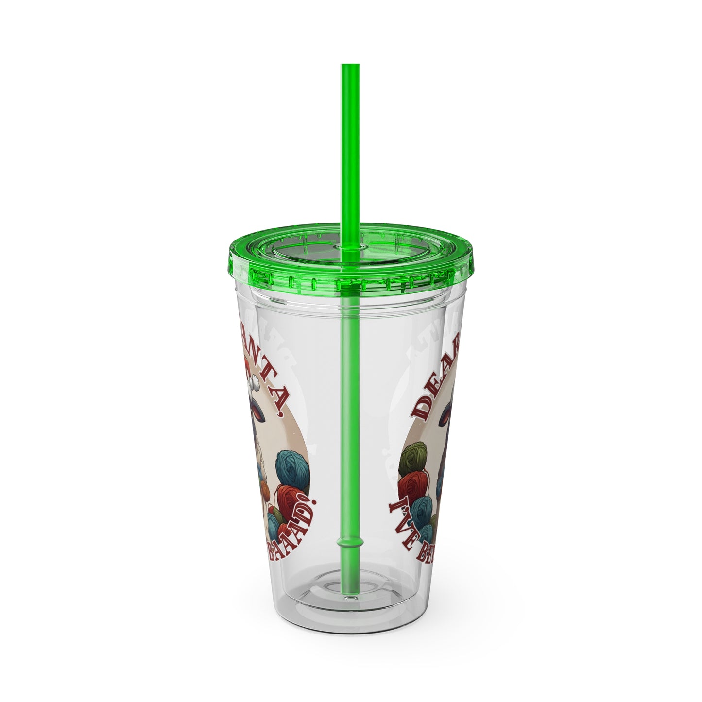 Baaad Tumbler with Straw, 16oz