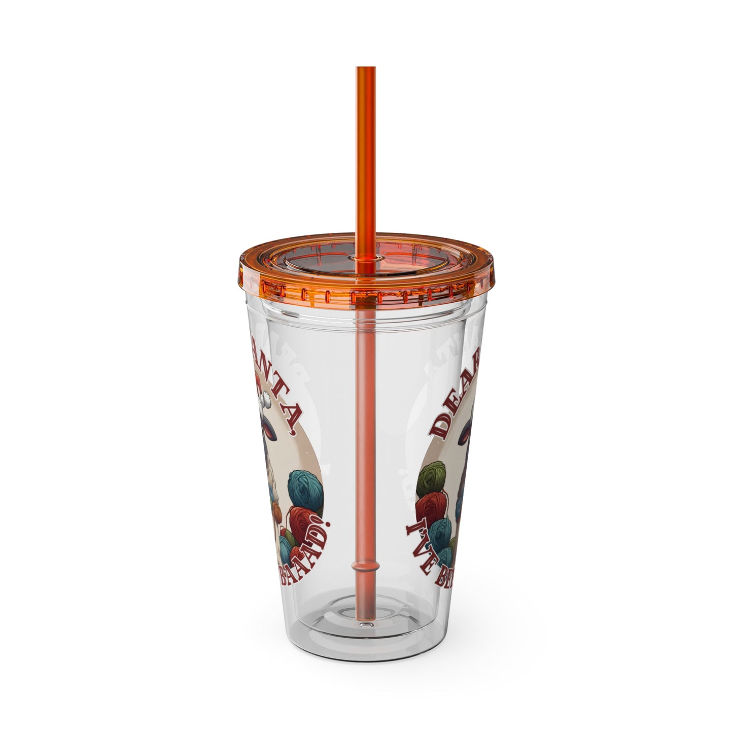 Baaad Tumbler with Straw, 16oz