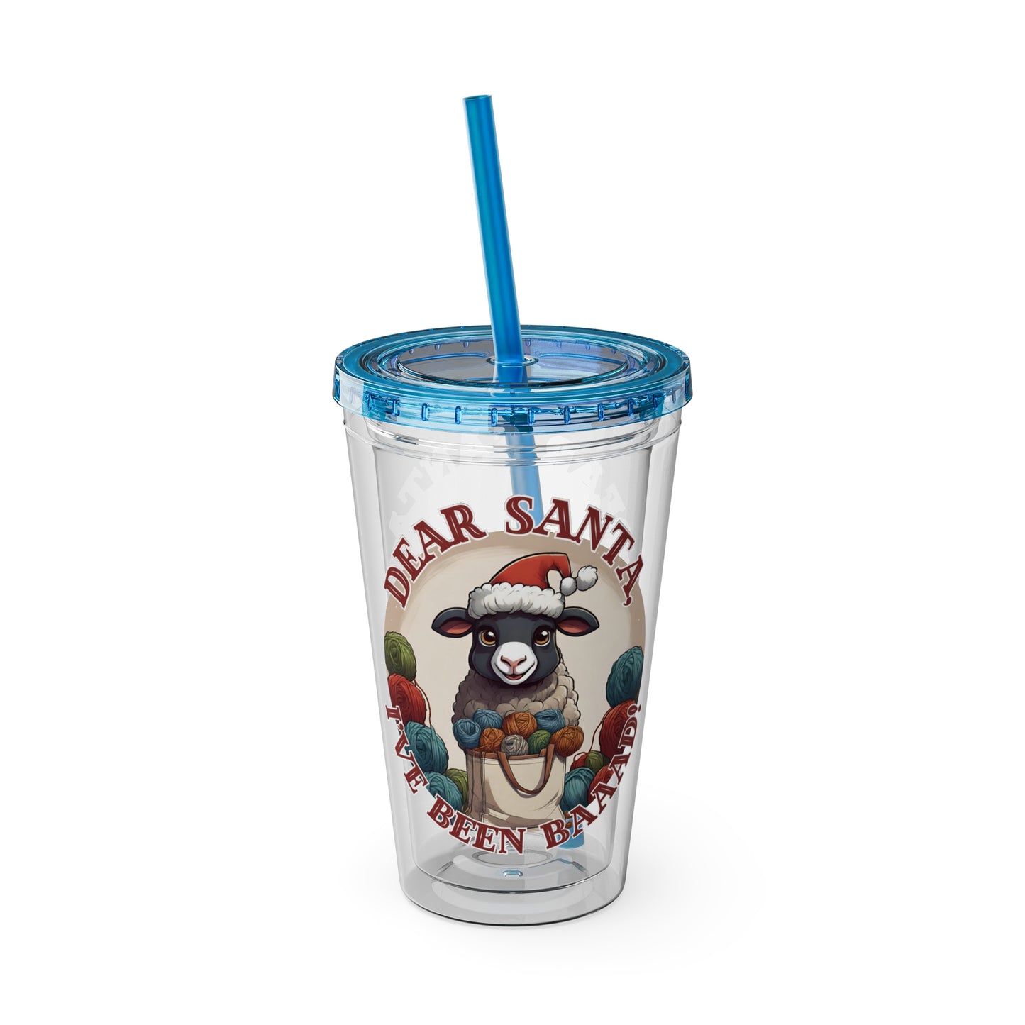 Baaad Tumbler with Straw, 16oz