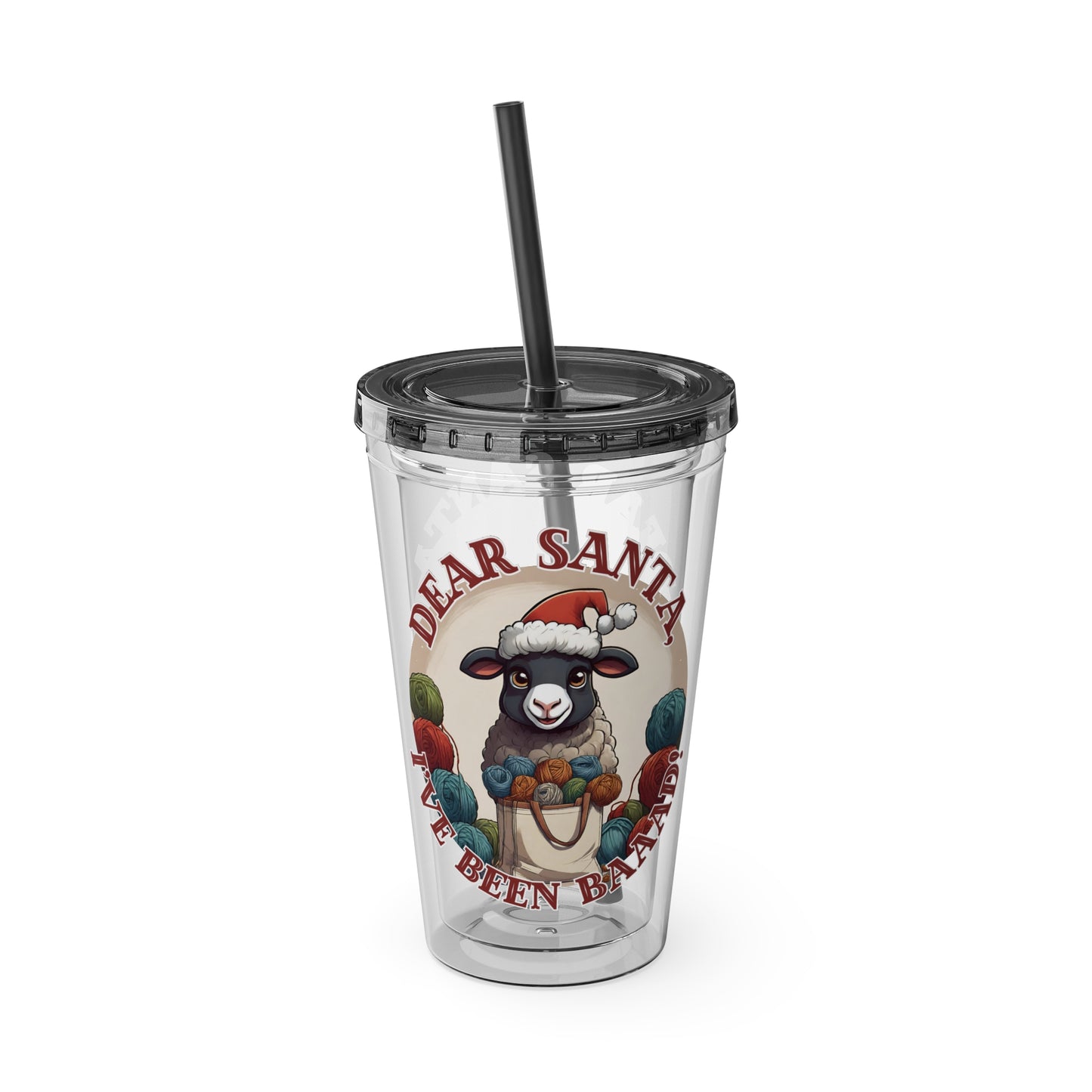 Baaad Tumbler with Straw, 16oz