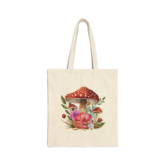 Cottage Core Cotton Canvas Tote Bag