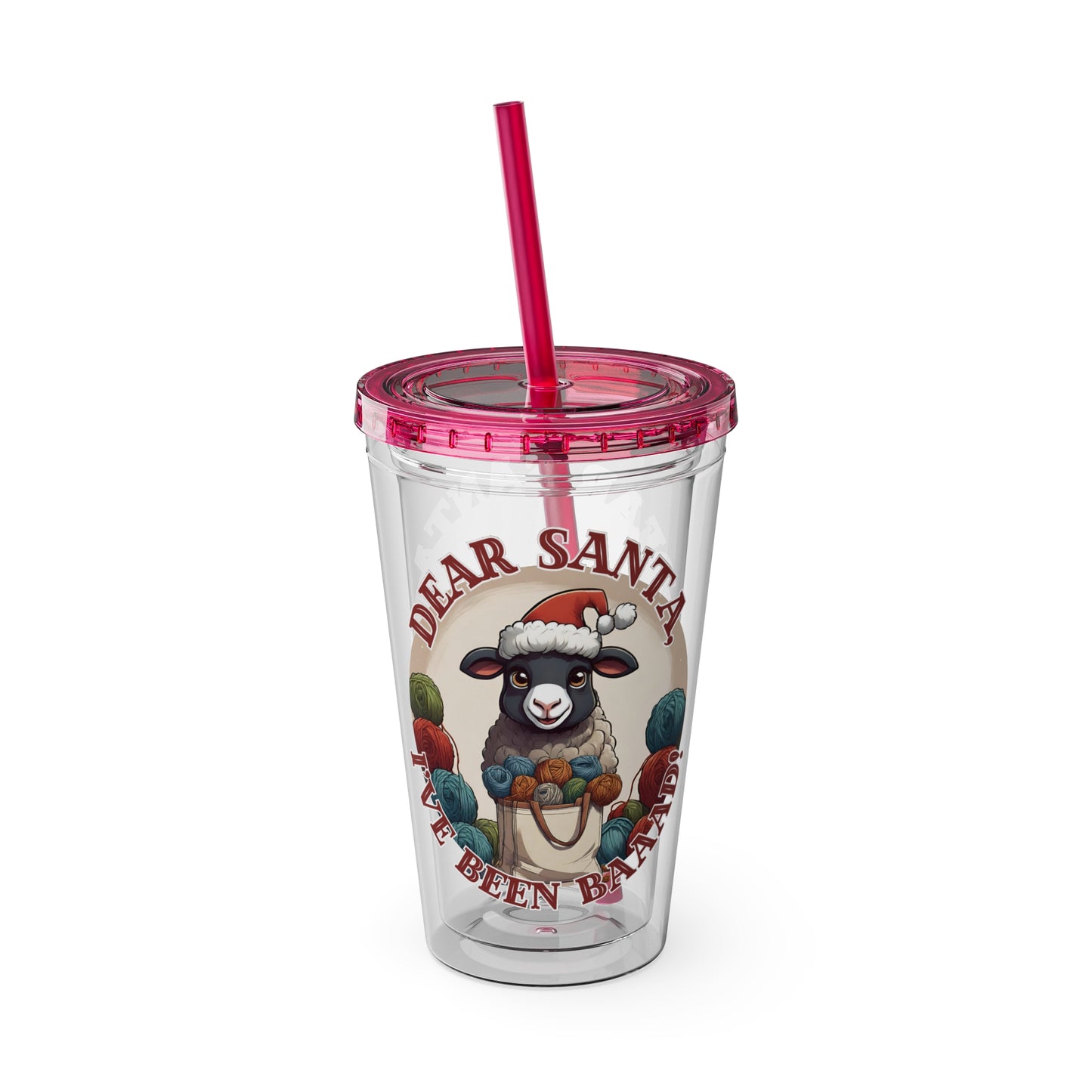 Baaad Tumbler with Straw, 16oz