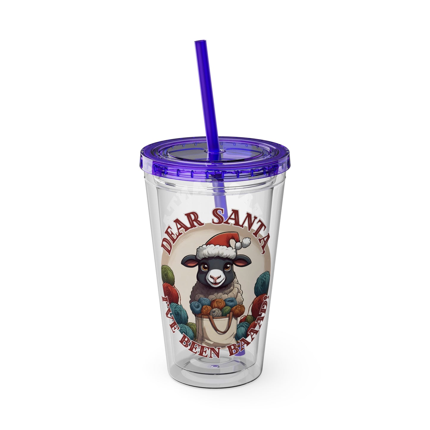 Baaad Tumbler with Straw, 16oz