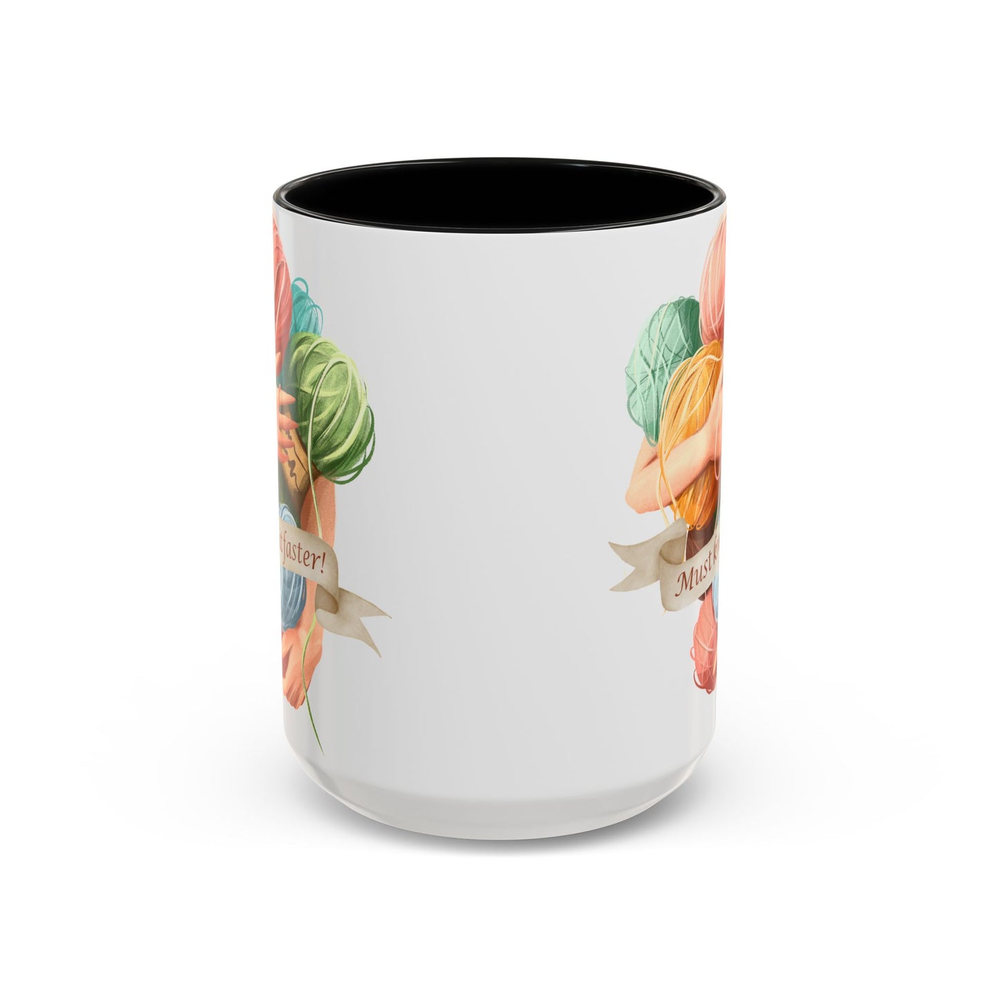 Must Knit Faster Accent Coffee Mug (15oz)