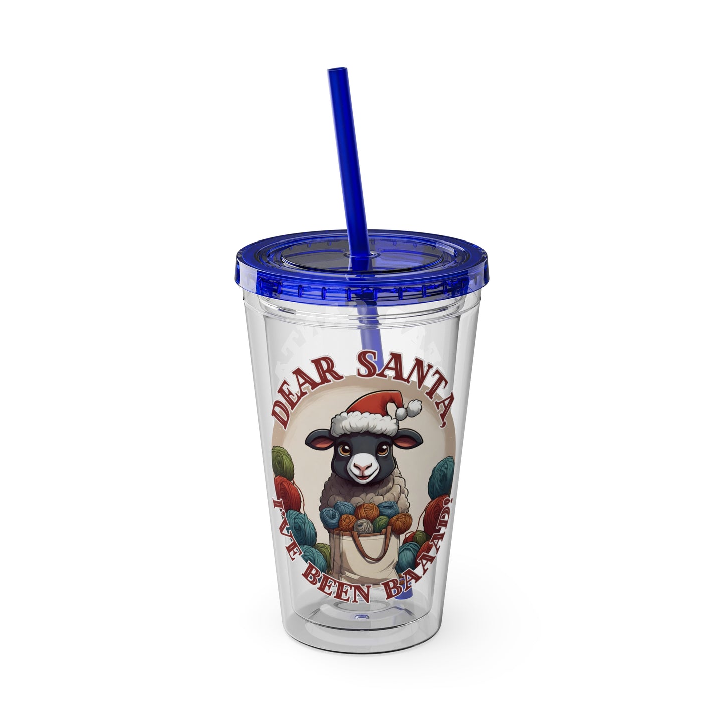 Baaad Tumbler with Straw, 16oz
