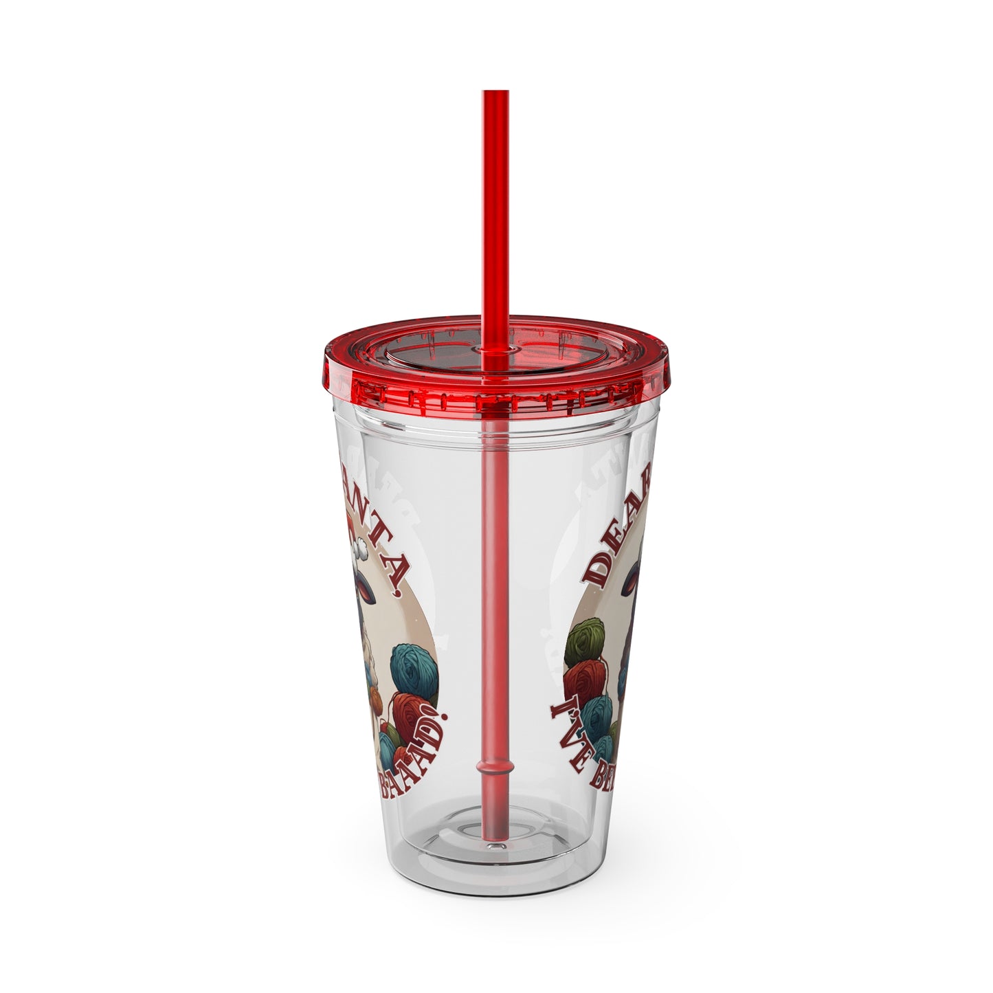 Baaad Tumbler with Straw, 16oz