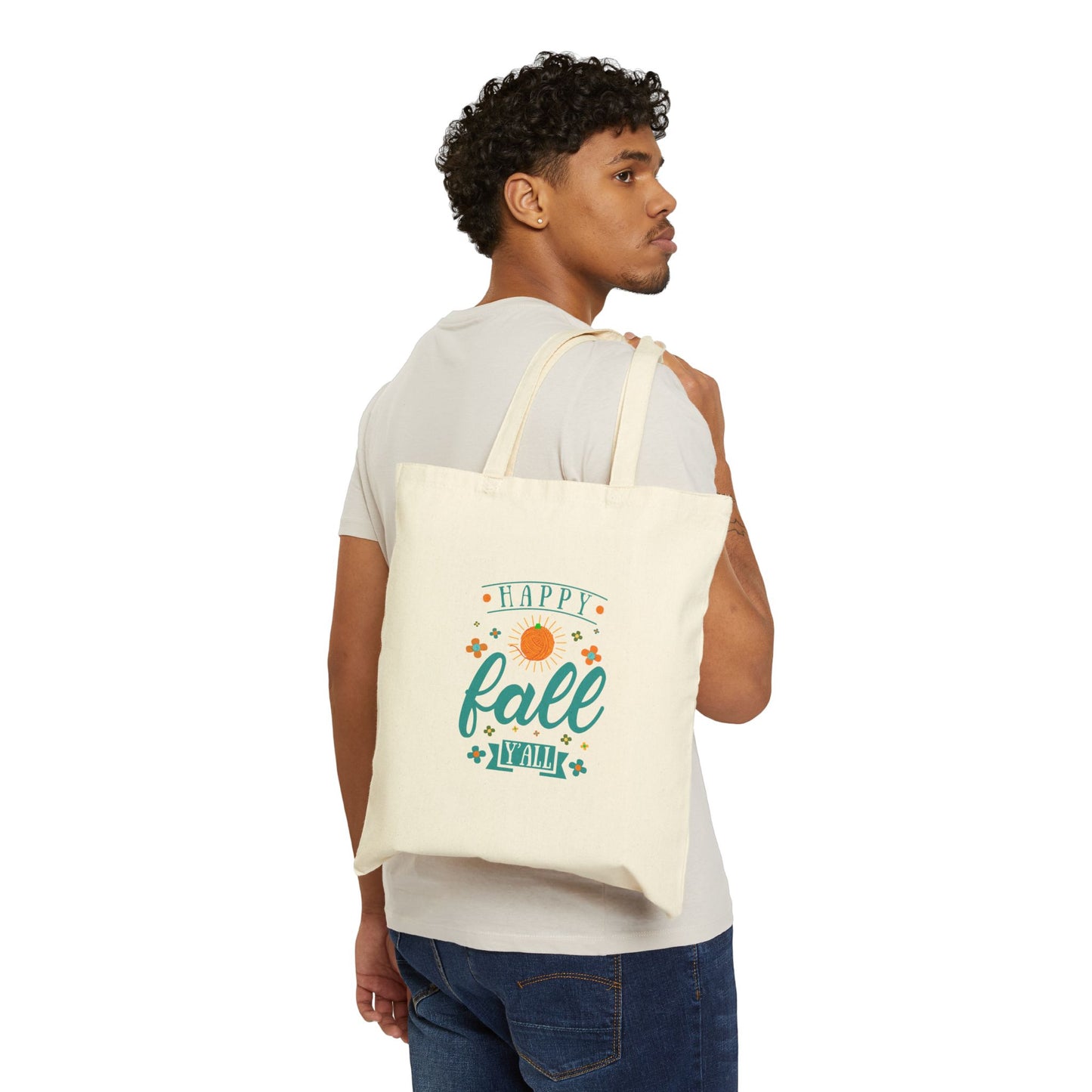 Happy Fall Cotton Canvas Tote Bag