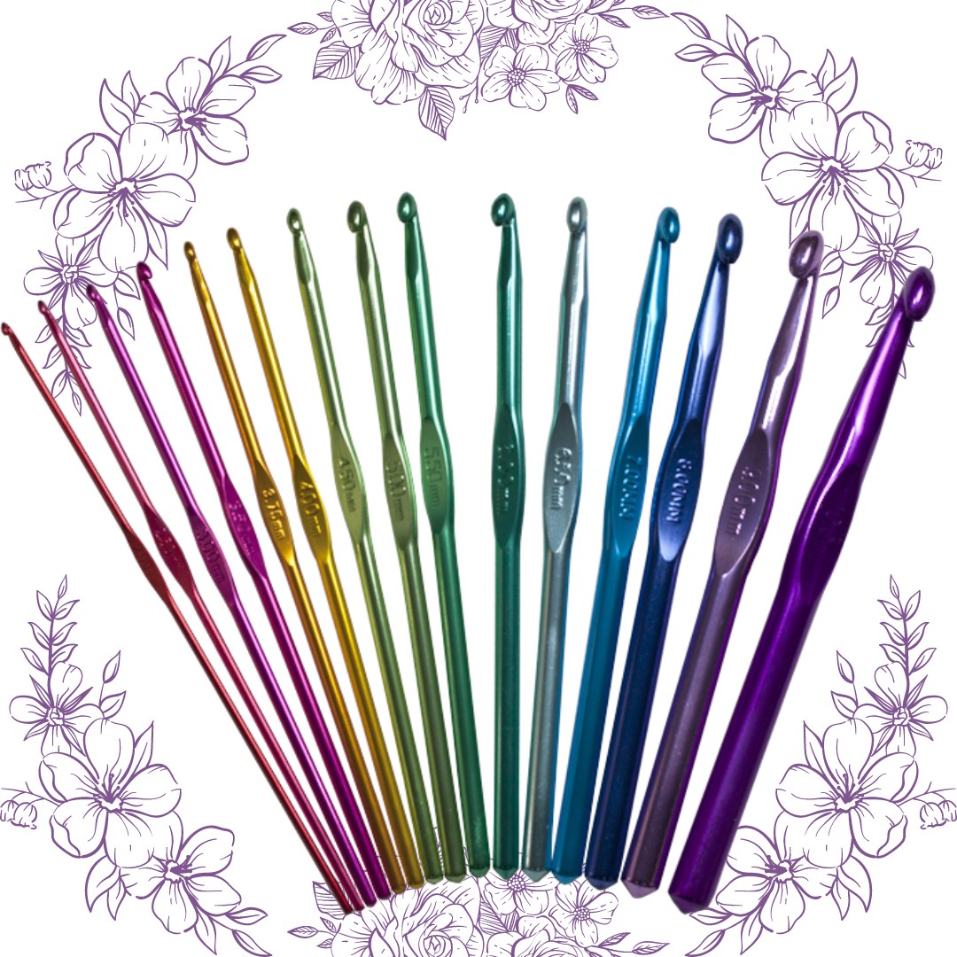 6" Aluminum Crochet Hooks