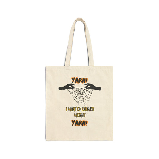 Cobweb Yarn Cotton Canvas Tote Bag