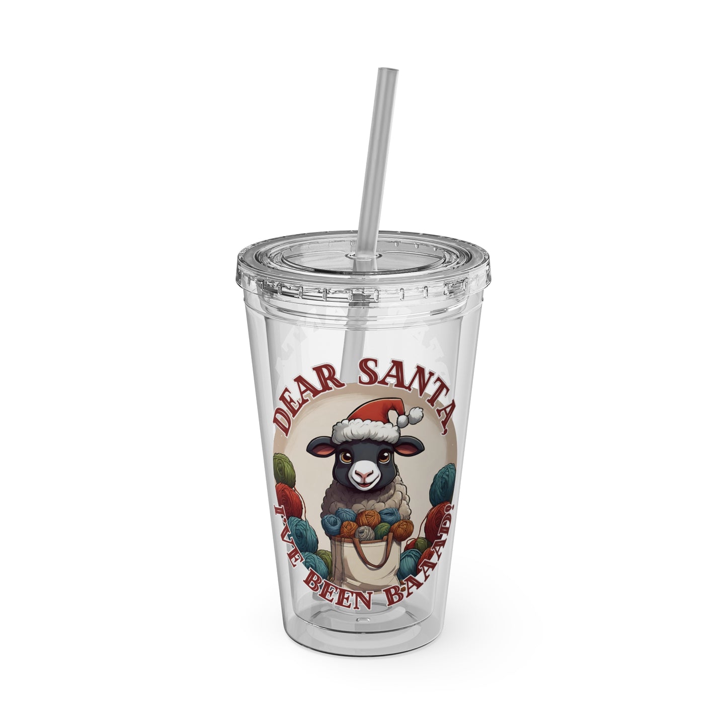 Baaad Tumbler with Straw, 16oz