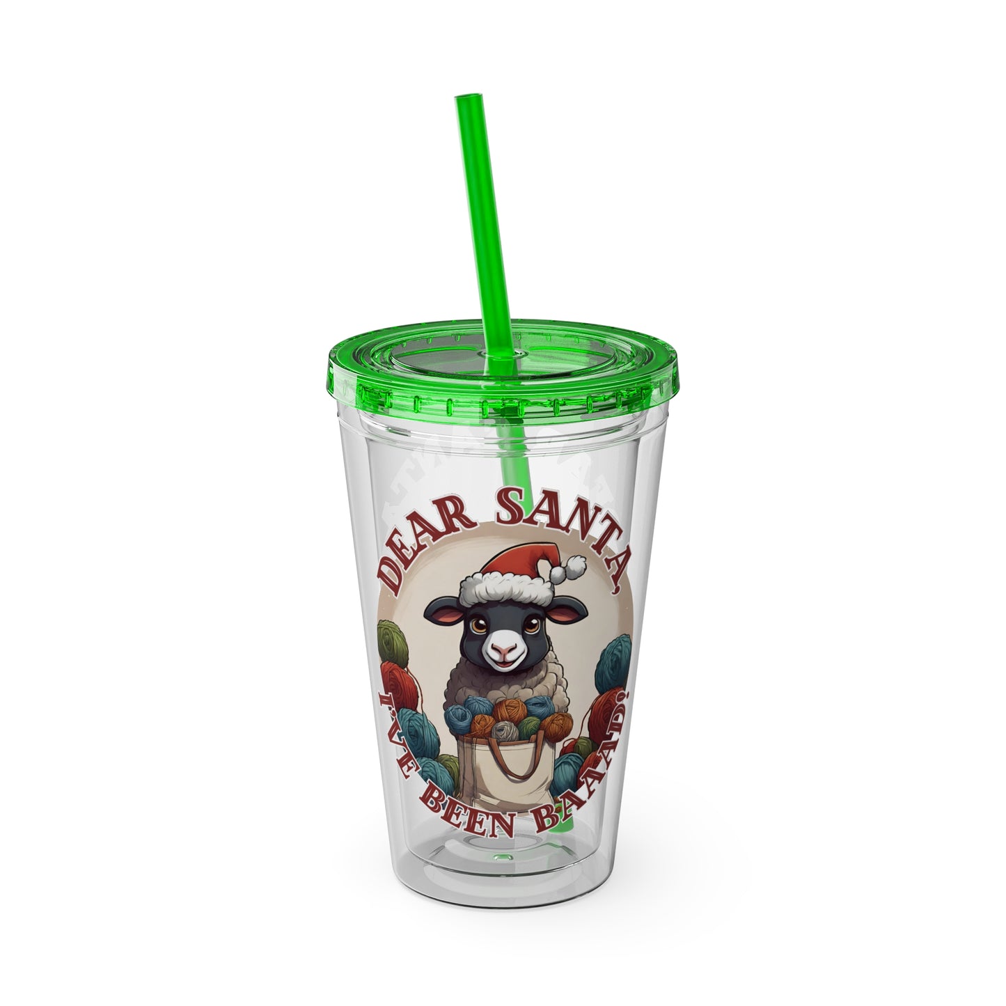 Baaad Tumbler with Straw, 16oz