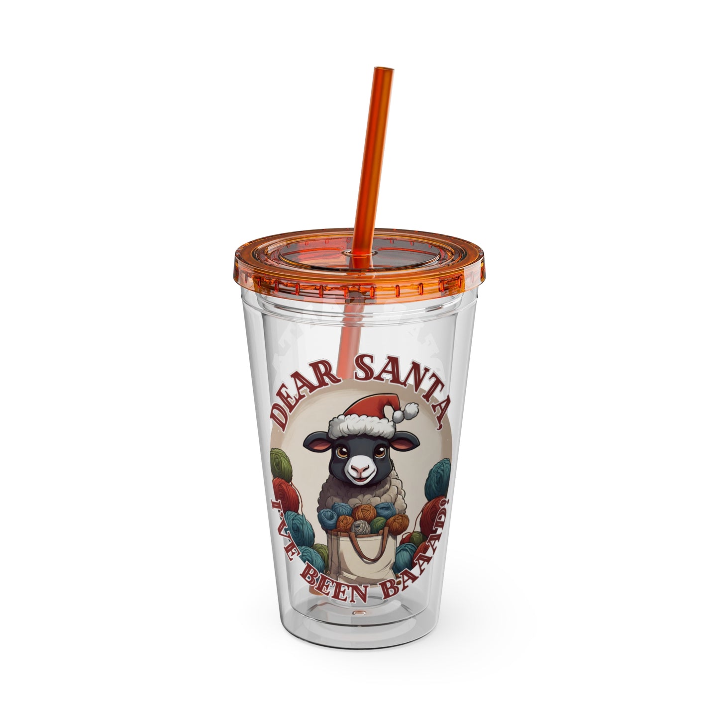 Baaad Tumbler with Straw, 16oz
