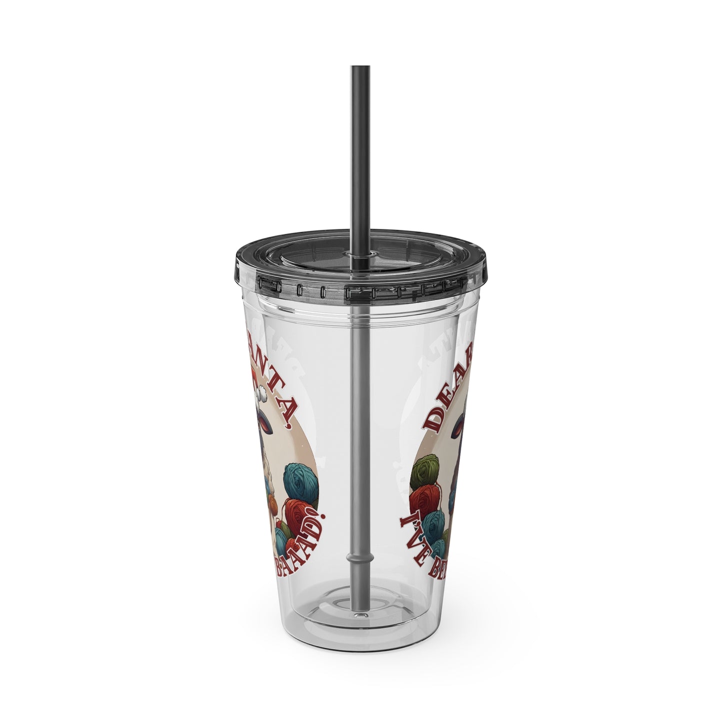 Baaad Tumbler with Straw, 16oz