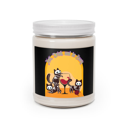 Knit Drink and Be Scary Scented Soy Candles with White Lid, 9oz