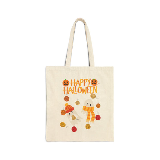 Cozy Ghost Canvas Tote Bag