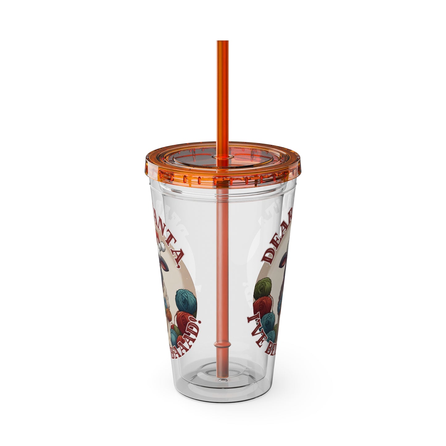 Baaad Tumbler with Straw, 16oz