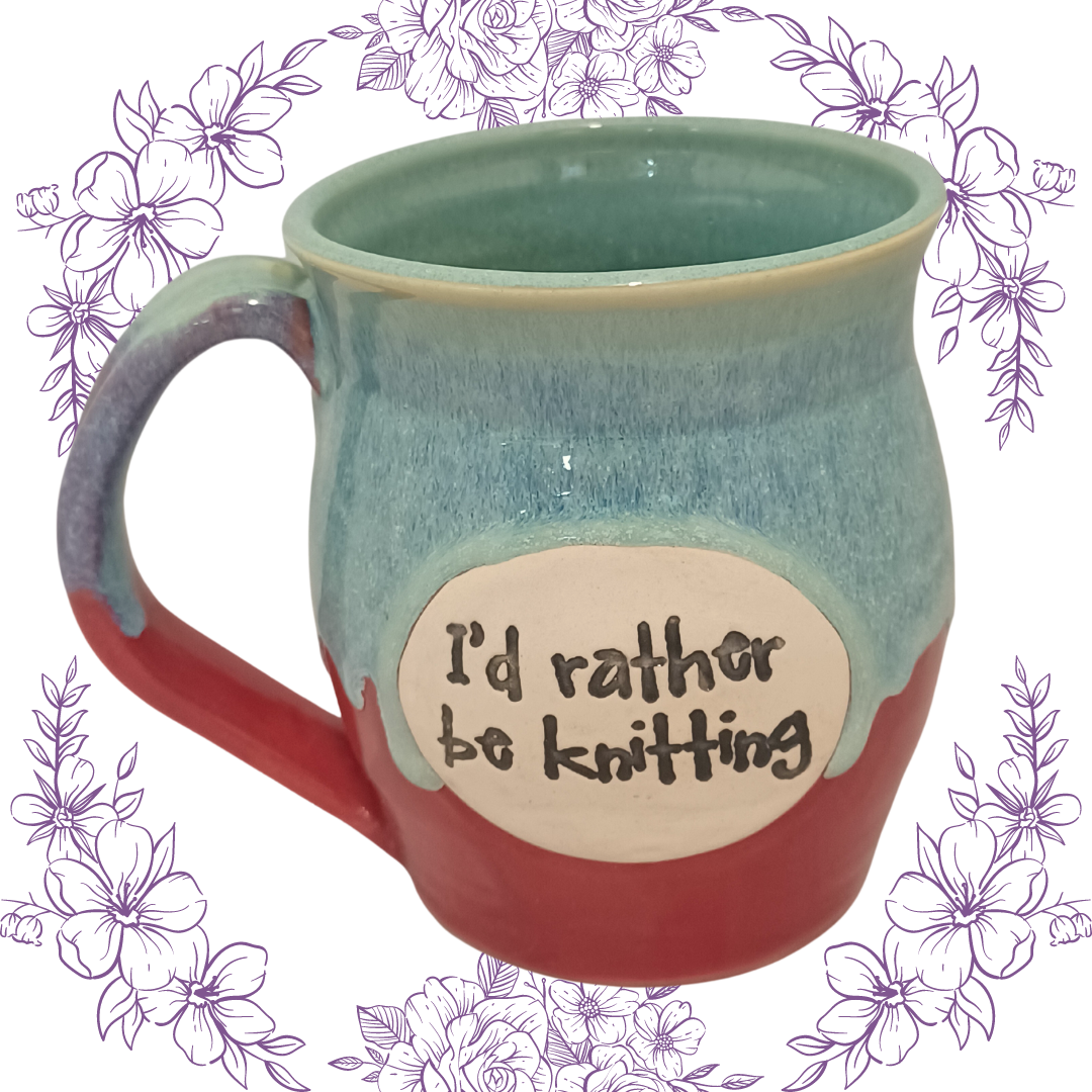 Pawley Studios Ceramic Mug - I'd Rather Be Knitting