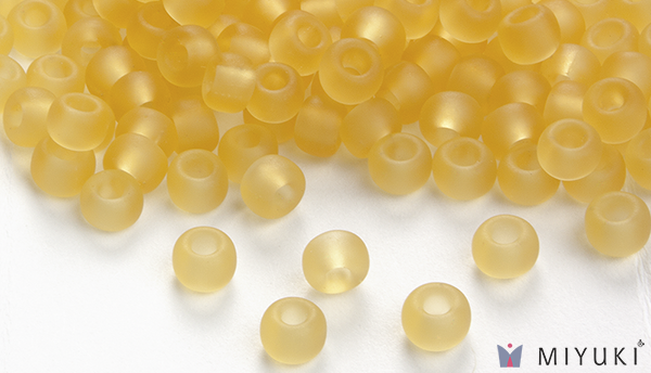 132F - Transparent Frost Pale Gold Miyuki Beads