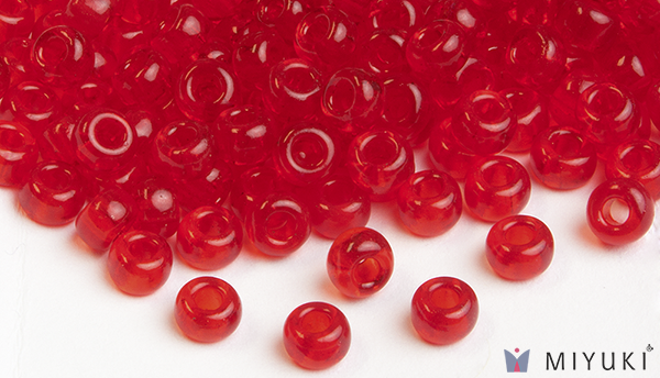 140 - Transparent Red Miyuki Beads