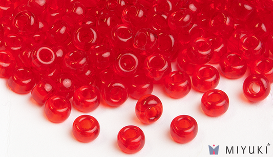 140 - Transparent Red Miyuki Beads