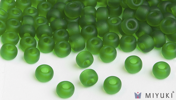 146F - Transparent Frost Grass Green Miyuki Beads