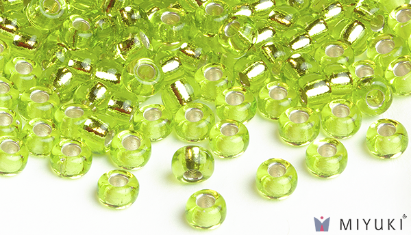 14 - Silverlined Chartreuse Miyuki Beads
