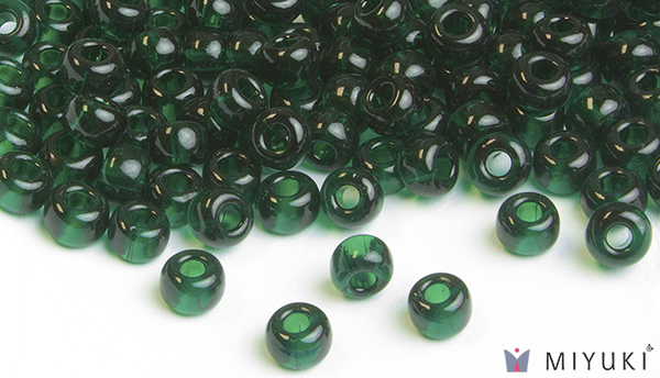156 - Transparent Deep Emerald Miyuki Beads