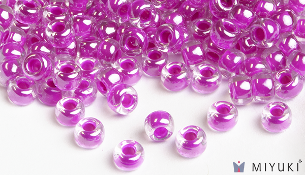 209 - Fuschia Lined Crystal AB Miyuki Beads