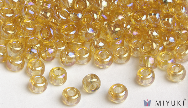 251 - Transparent Pale Gold AB Miyuki Beads